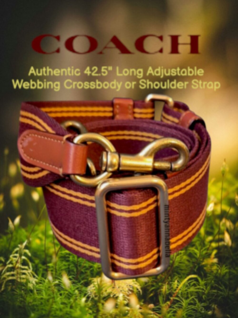 Coach Webbing Strap for Crossbody or Shoulder Bag Use